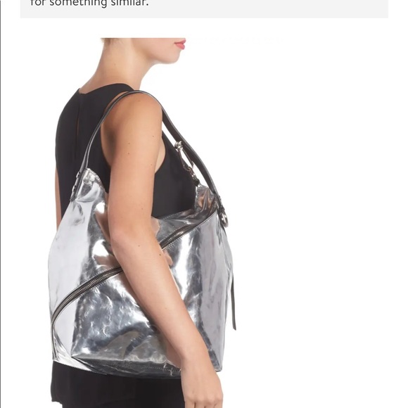 🔥PROENZA SCHOULER🔥 leather silver metallic tote - Picture 13 of 15